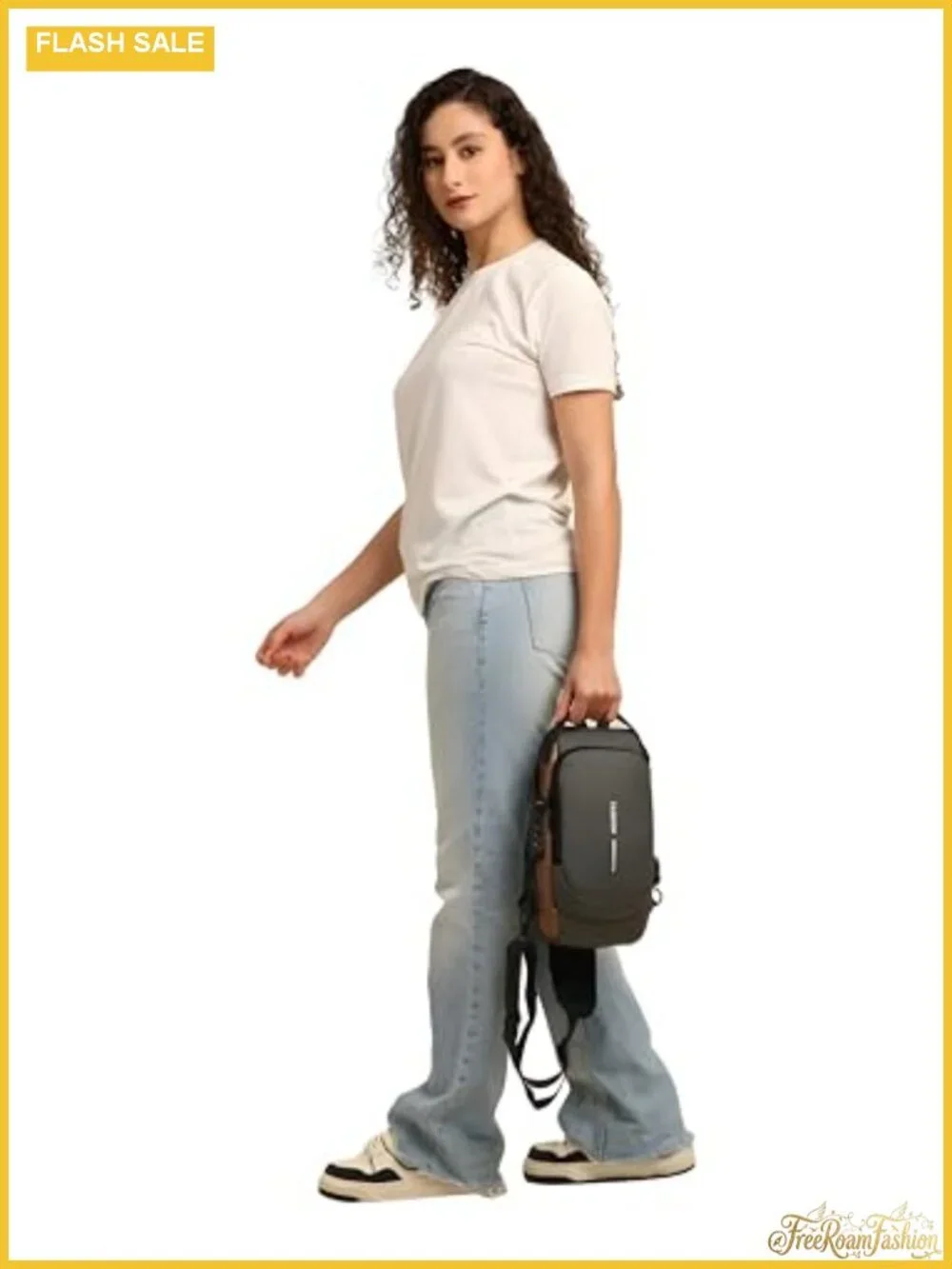 Anti-Theft Sling Bag with USB Port Water-Resistant Crossbody Backpack Travel
